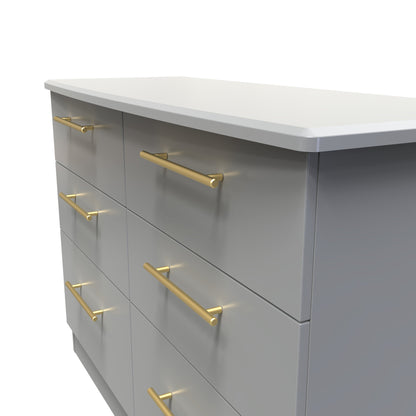 Haworth Large Chest of Drawers Grey 6 Drawers 112cm