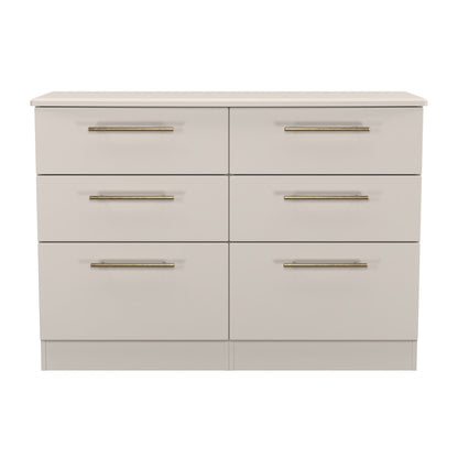 Haworth Large Chest of Drawers Off-White 6 Drawers 112cm
