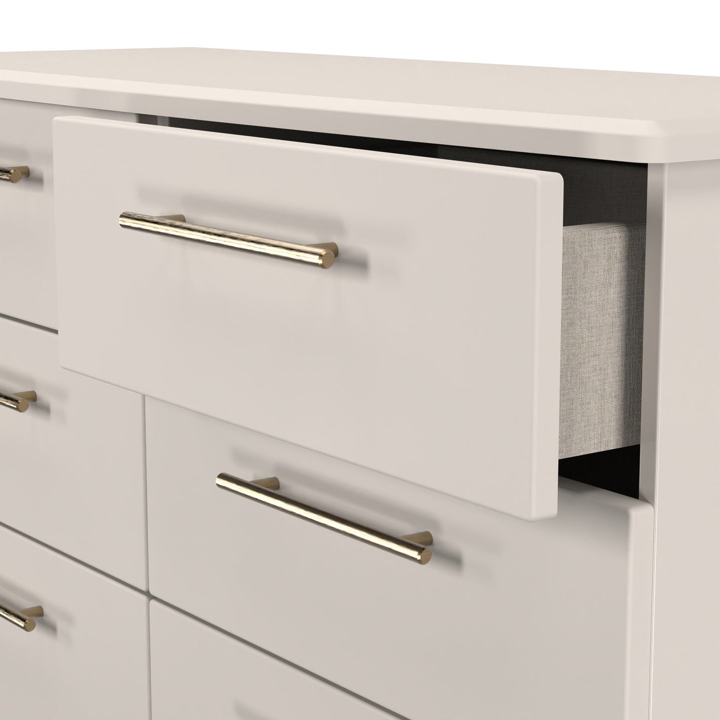 Haworth Large Chest of Drawers Off-White 6 Drawers 112cm