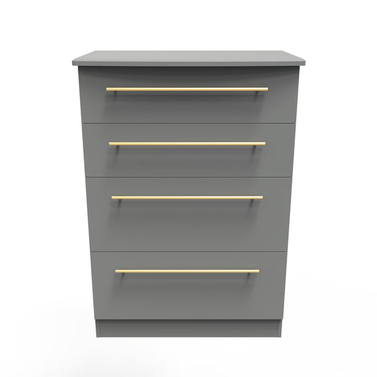 Haworth Tall Chest of Drawers Grey 4 Drawers 108cm