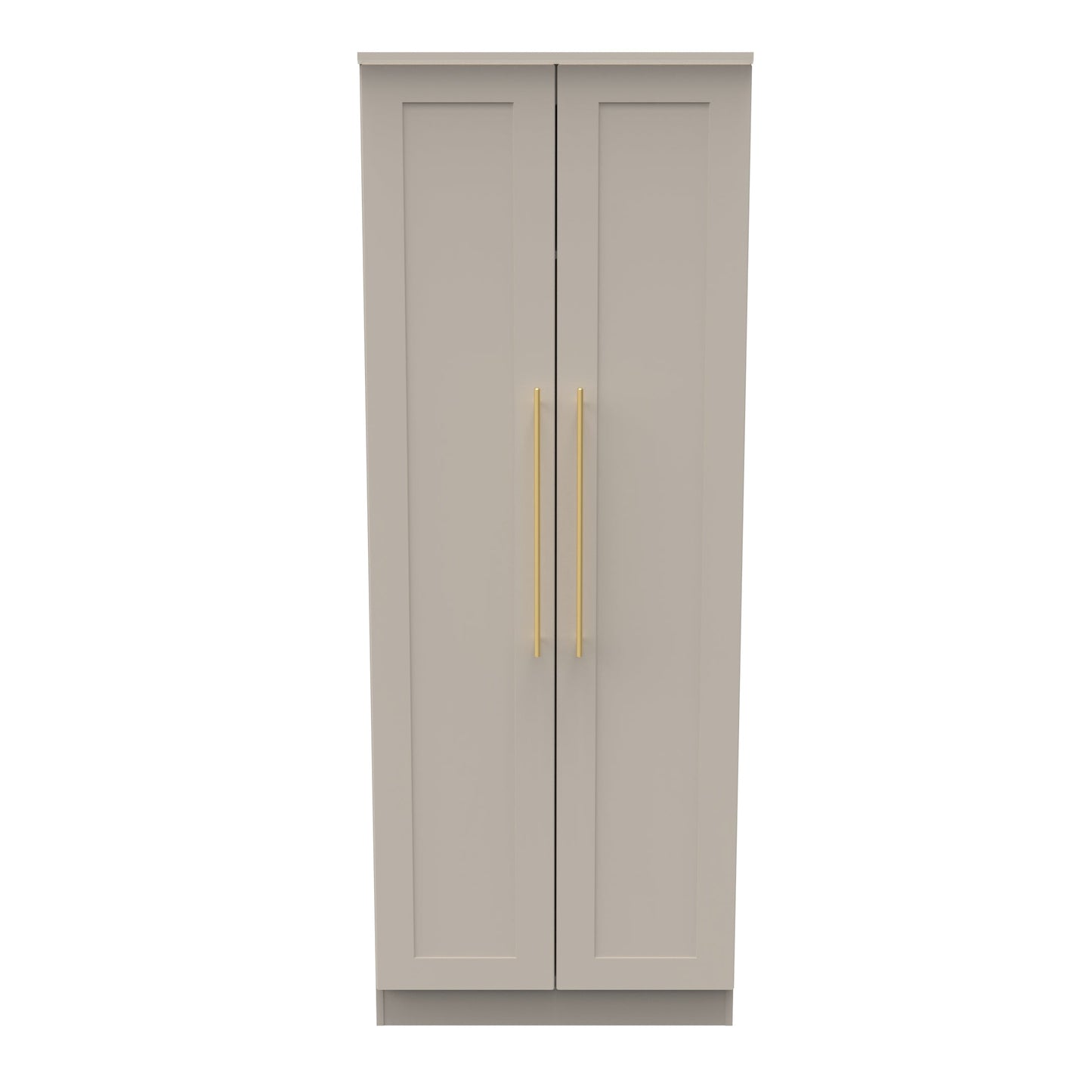 Haworth Tall Wardrobe Off-White 2 Doors 1 Shelf 196cm
