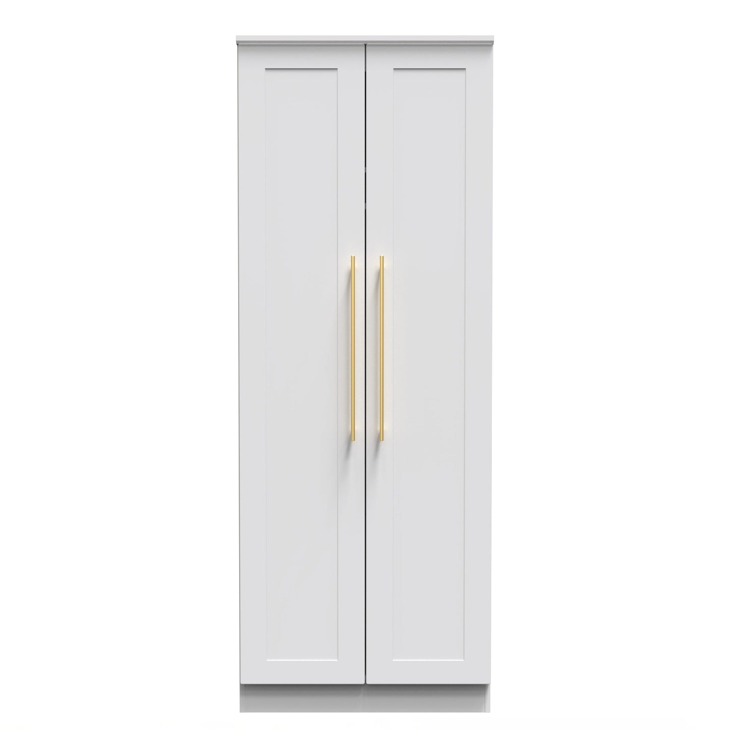 Haworth Tall Wardrobe White 2 Doors 1 Shelf 196cm
