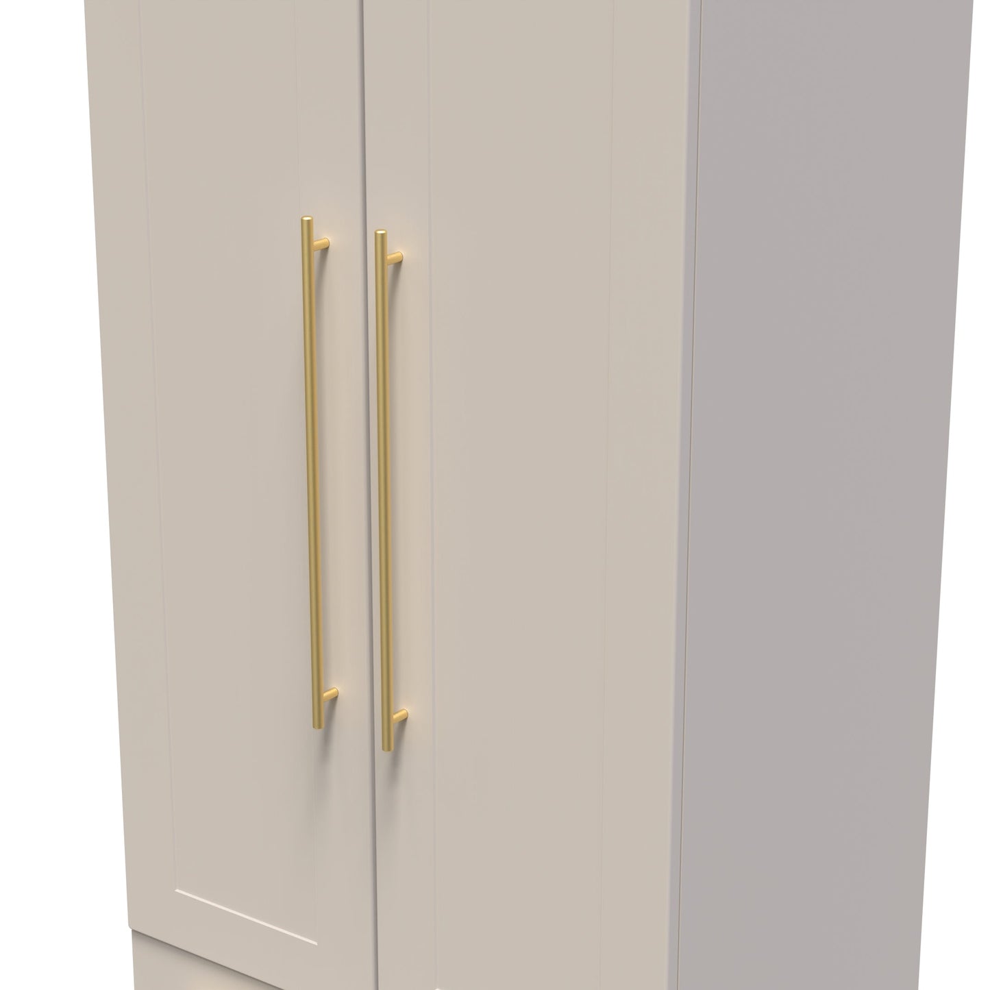 Haworth Tall Wardrobe Off-White 2 Doors 2 Drawers 196cm