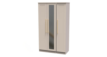 Haworth Tall Mirror Wardrobe Off-White 1 Shelf 196cm