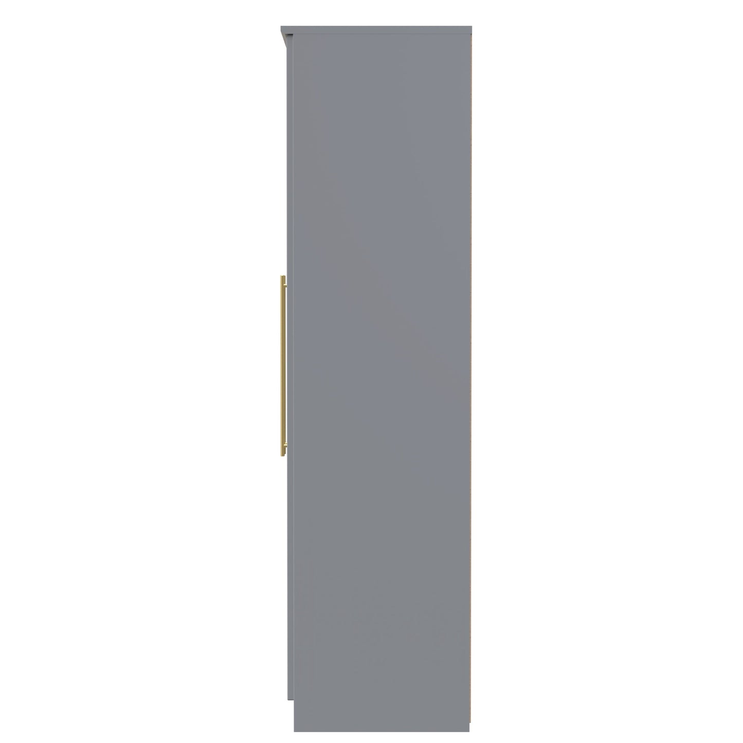 Haworth Tall Mirror Wardrobe Grey 4 Doors 1 Shelf 196cm