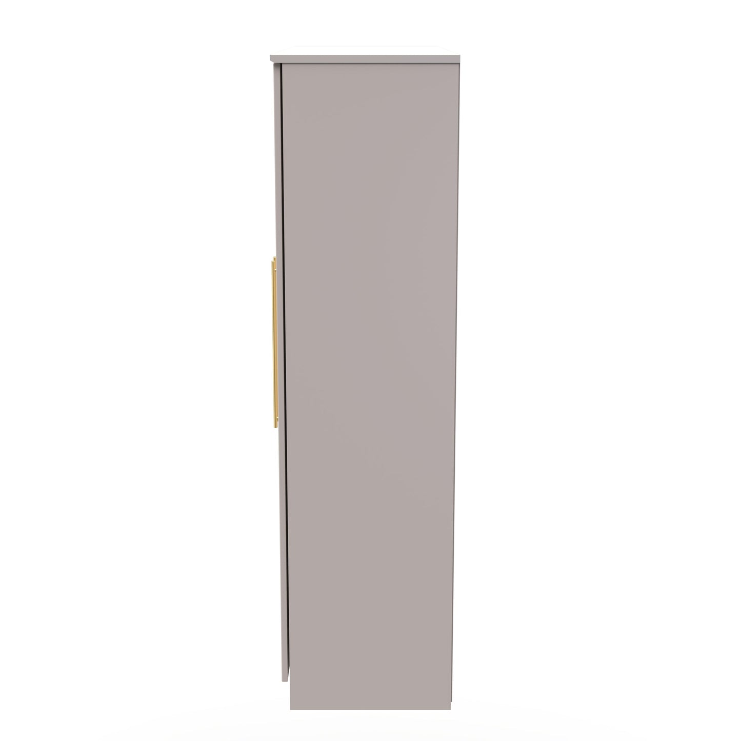 Haworth Tall Mirror Wardrobe Off-White 4 Doors 1 Shelf 196cm