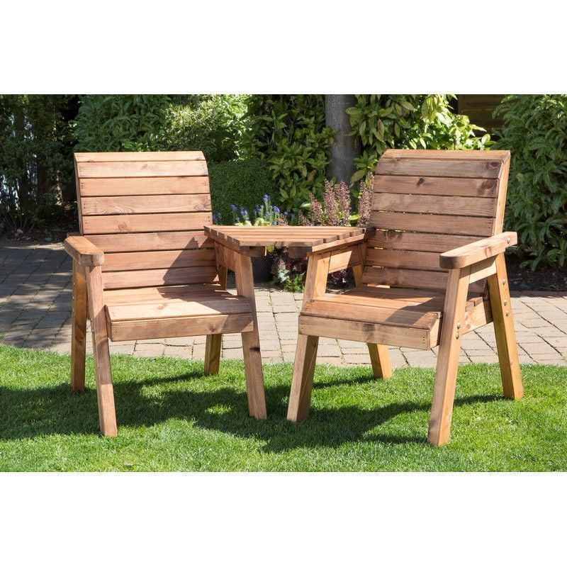 Scandinavian Redwood Garden Tete Tete 2 Seats