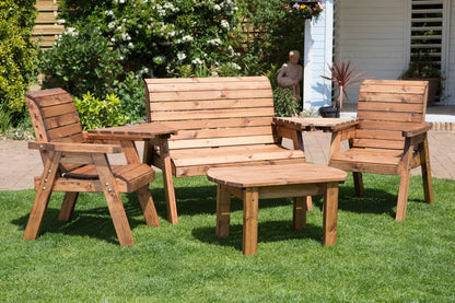 Charles Taylor 4 Seat Rectangular Table Combi Scandinavian Redwood Garden Furniture