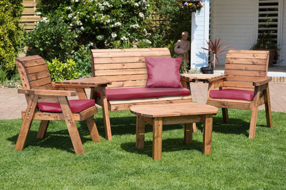 Charles Taylor 4 Seat Rectangular Table Combi Scandinavian Redwood Garden Furniture