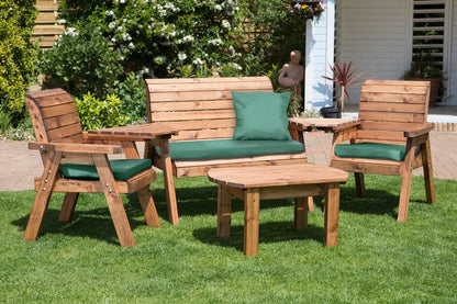 Charles Taylor 4 Seat Rectangular Table Combi Scandinavian Redwood Garden Furniture