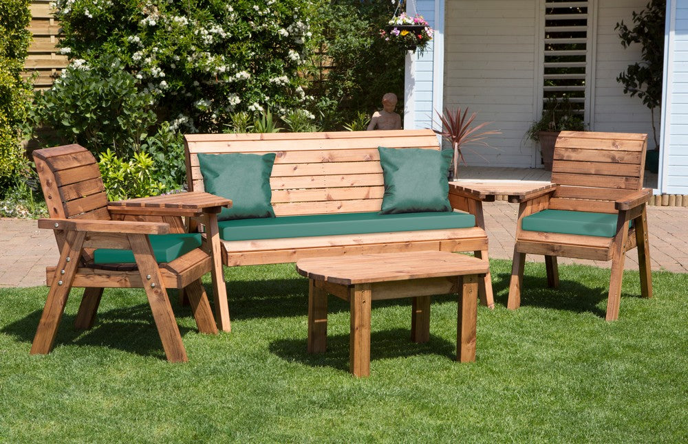 Charles Taylor 5 Seat Rectangular Table Combi Scandinavian Redwood Garden Furniture