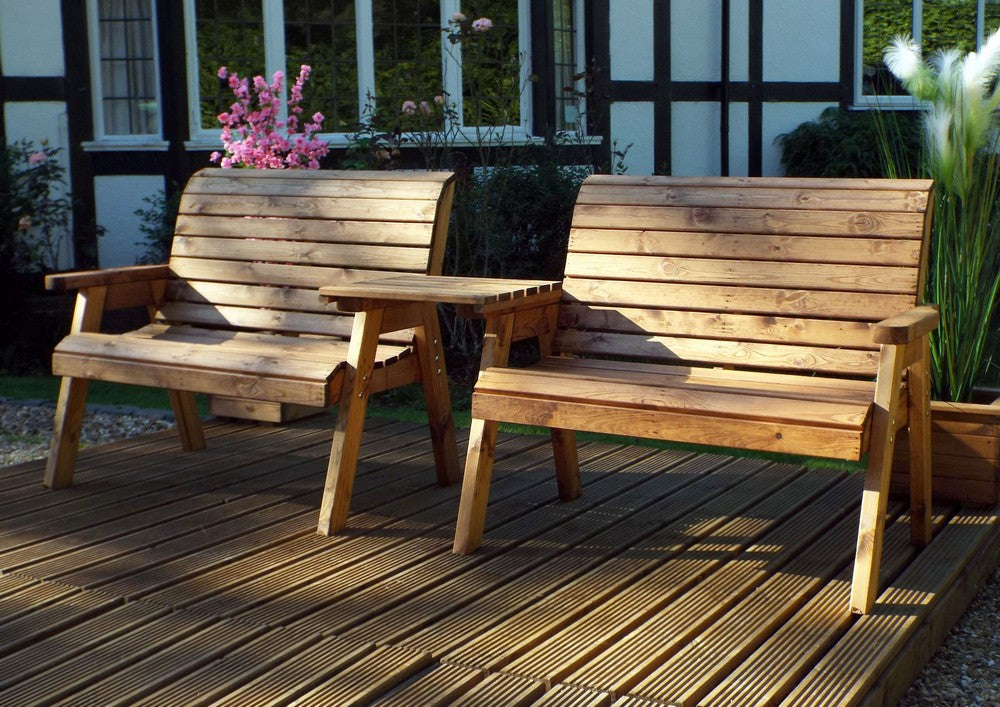 Scandinavian Redwood Garden Tete a Tete by Charles Taylor - 4 Seats
