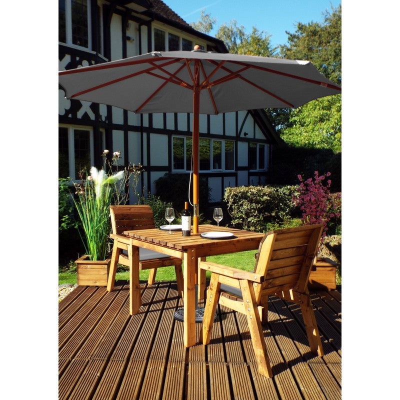 Scandinavian Redwood Garden Furniture Set 2 Seats Cushions