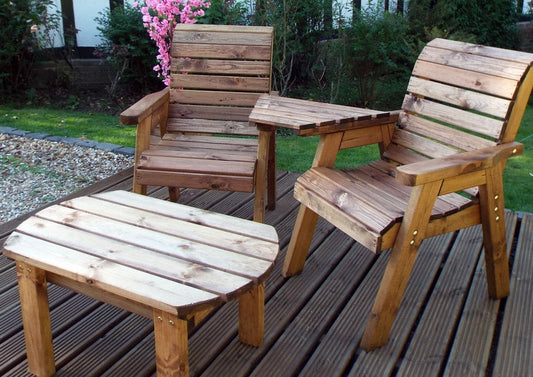 Scandinavian Redwood Garden Tete a Tete by Charles Taylor - 2 Seats