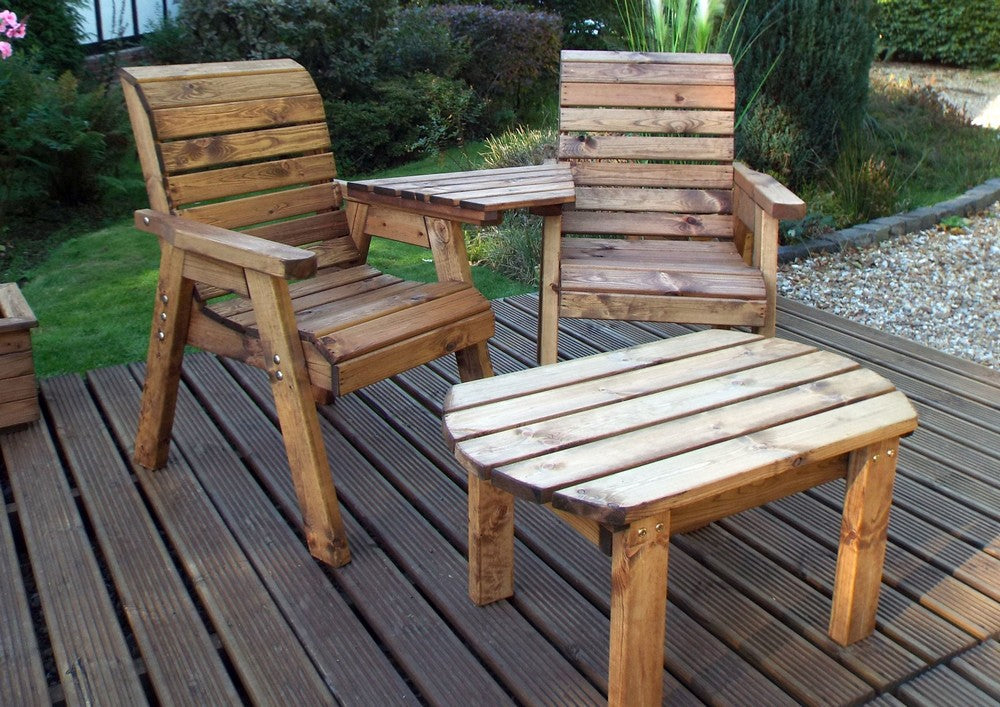 Scandinavian Redwood Garden Tete a Tete by Charles Taylor - 2 Seats