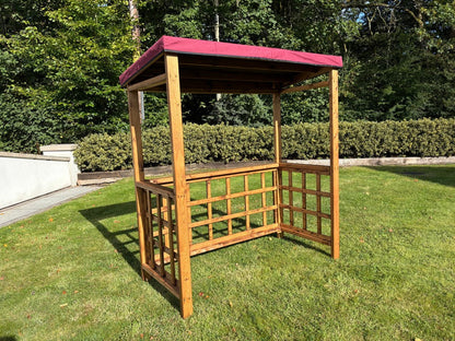 Scandinavian Redwood Garden BBQ Shelter by Charles Taylor Burgundy