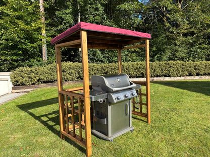 Scandinavian Redwood Garden BBQ Shelter by Charles Taylor Burgundy