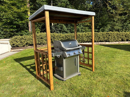 Scandinavian Redwood Garden BBQ Shelter by Charles Taylor Grey