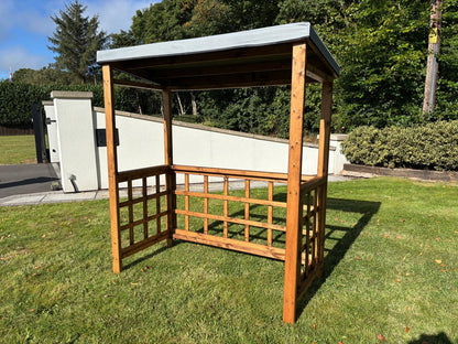 Scandinavian Redwood Garden BBQ Shelter by Charles Taylor Grey