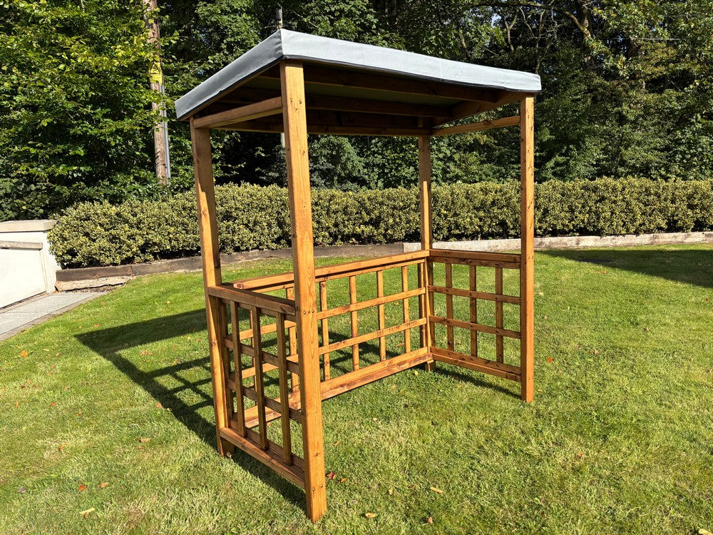 Scandinavian Redwood Garden BBQ Shelter by Charles Taylor Grey