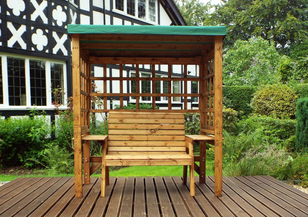 Wentworth Garden Arbour by Charles Taylor - 2 Seats Green Cushions Primary Image