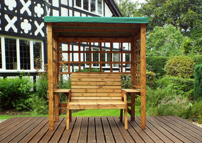 Wentworth Garden Arbour by Charles Taylor - 2 Seats Green Cushions Primary Image