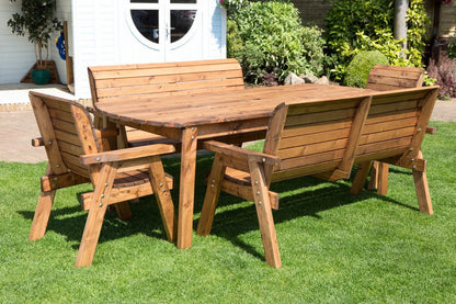 Charles Taylor 8 Seat Rectangular Table Combi Scandinavian Redwood Garden Furniture