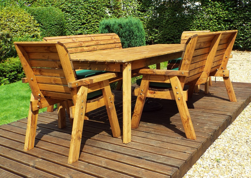 Charles Taylor 8 Seat Rectangular Table Combi Scandinavian Redwood Garden Furniture