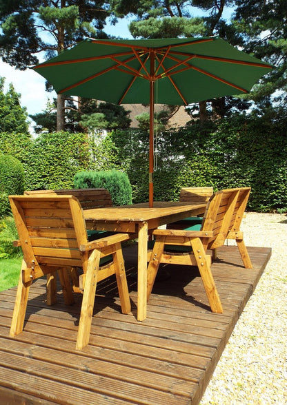 Charles Taylor 8 Seat Rectangular Table Combi Scandinavian Redwood Garden Furniture