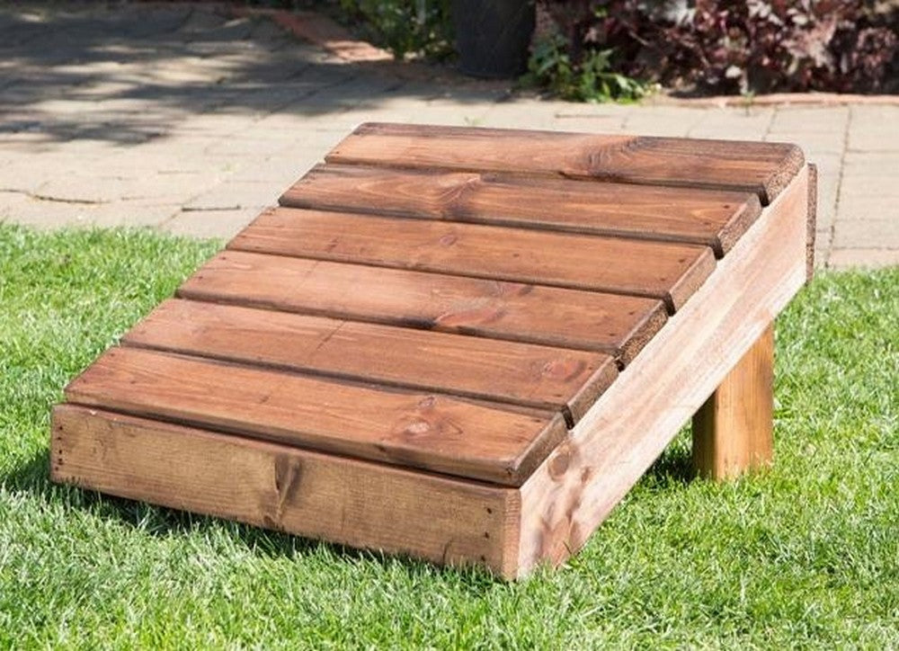 Scandinavian Redwood Garden Tete a Tete & Footstool by Charles Taylor - 2 Seats