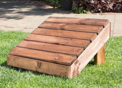 Scandinavian Redwood Garden Tete a Tete & Footstool by Charles Taylor - 2 Seats