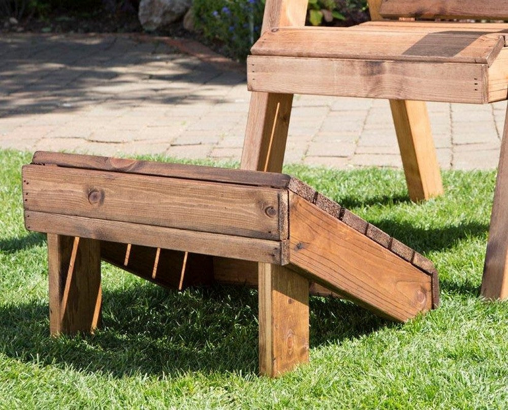 Scandinavian Redwood Garden Tete a Tete & Footstool by Charles Taylor - 2 Seats