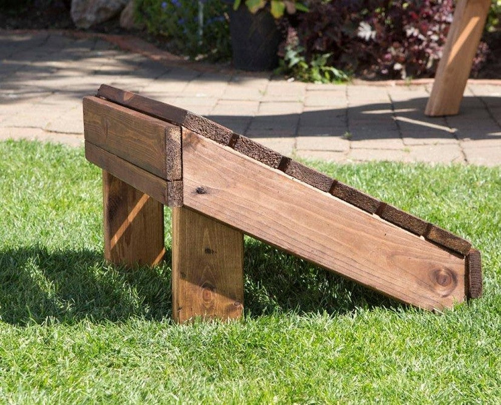 Scandinavian Redwood Garden Tete a Tete & Footstool by Charles Taylor - 2 Seats