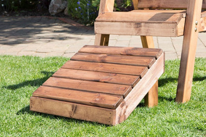 Scandinavian Redwood Garden Tete a Tete & Footstool by Charles Taylor - 2 Seats
