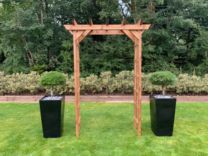 Scandinavian Redwood Garden Arch by Charles Taylor