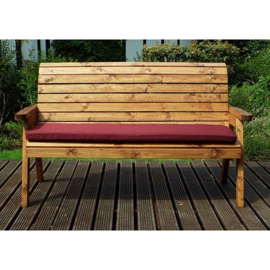Charles Taylor Winchester Garden Bench by Charles Taylor - 3 Seats Burgundy Cushions