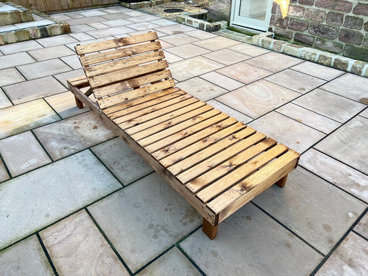 Scandinavian Redwood Garden Day Bed Sun Lounger by Charles Taylor