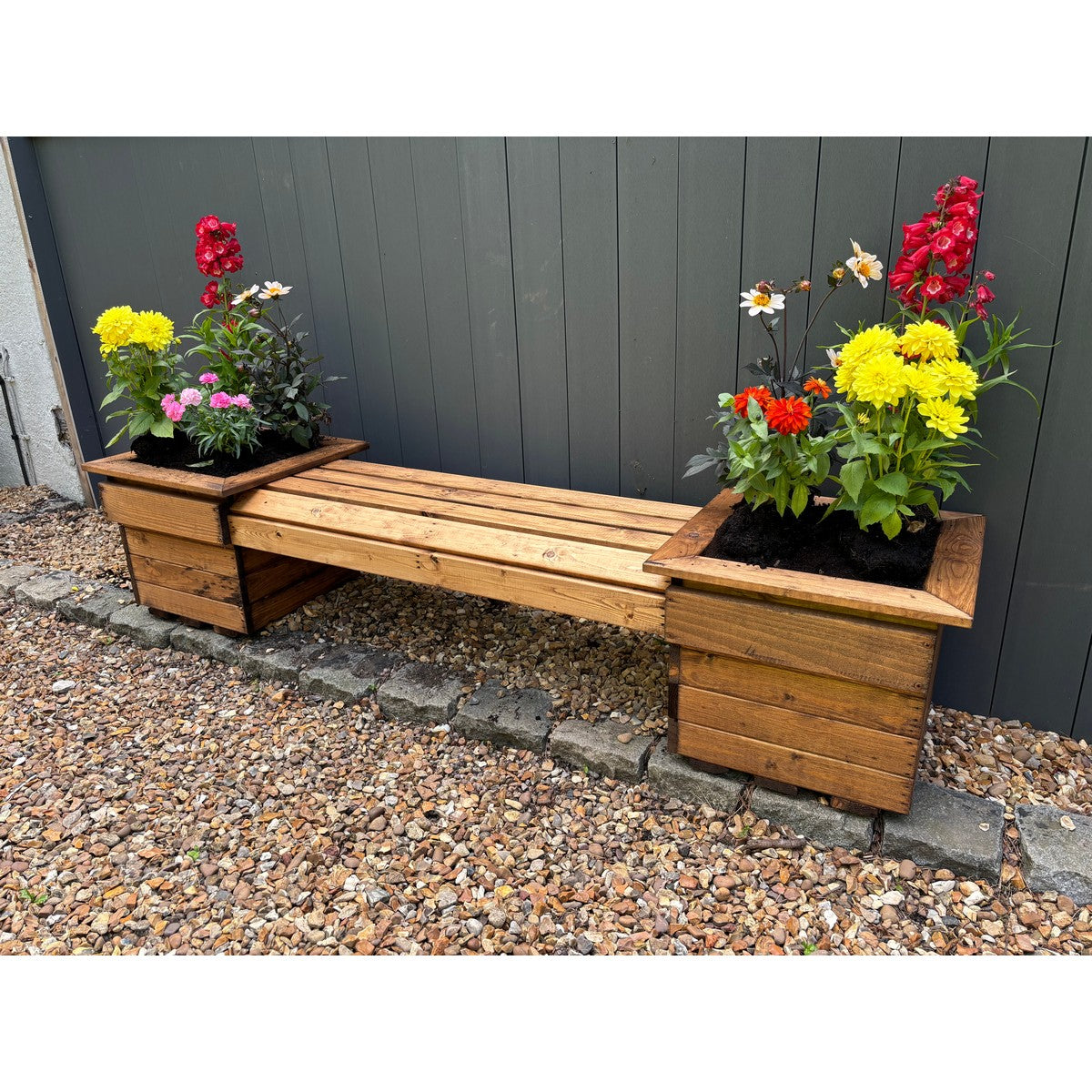 Knights Garden Planter Bench by Charles Taylor - 2 Seats