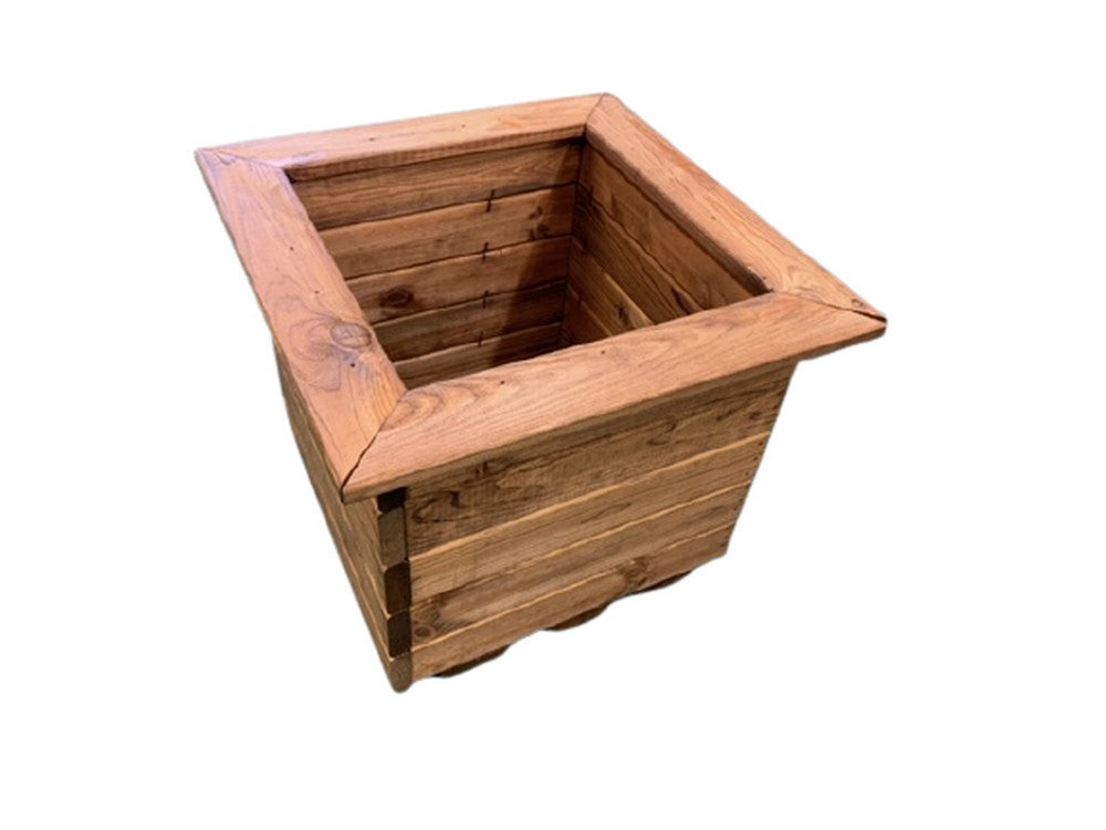 Large Square Scandinavian Redwood Garden Planter