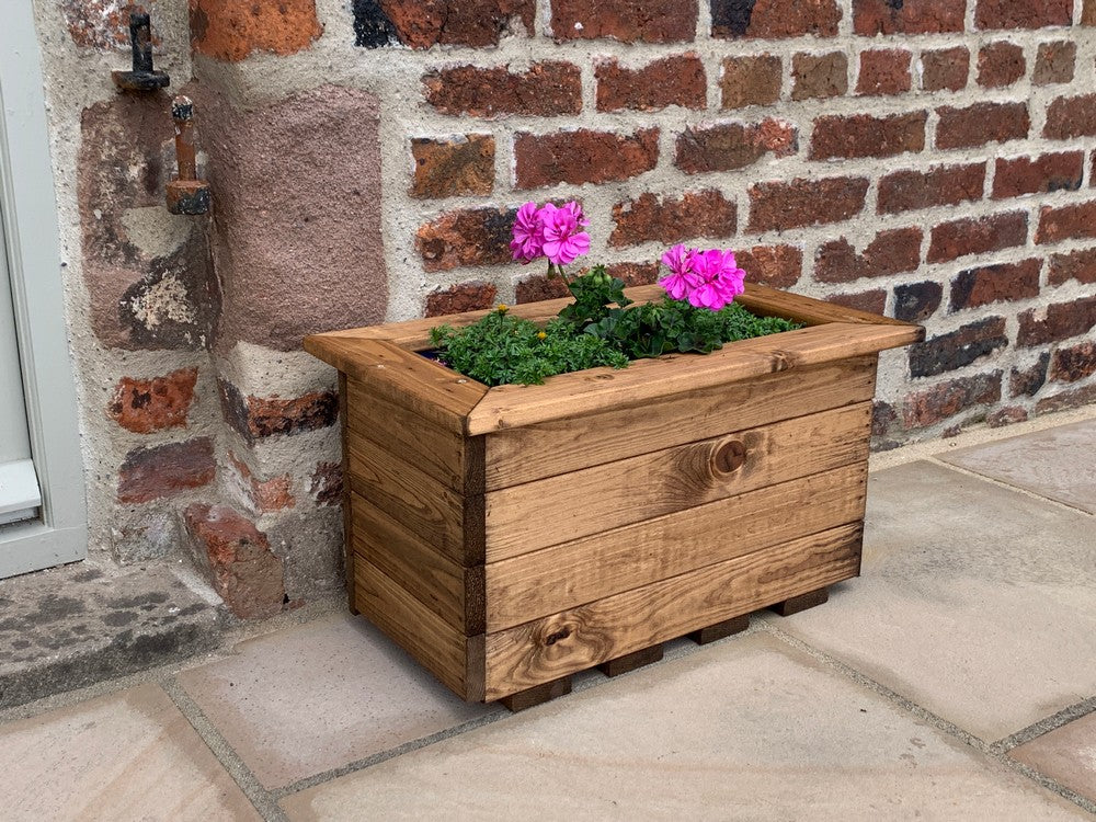 Small Scandinavian Redwood Garden Planter Trough Primary Image