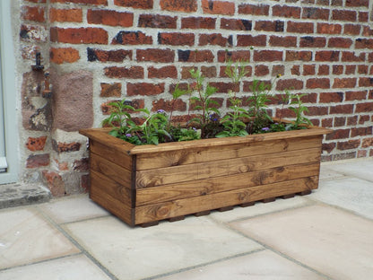 Large Scandinavian Redwood Garden Planter Trough Primary Image