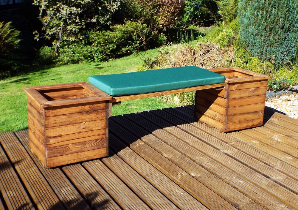 Scandinavian Redwood Garden Planter Bench by Charles Taylor - 2 Seats Primary Image
