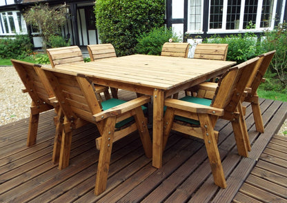 Charles Taylor 8 Seat Deluxe Chair Scandinavian Redwood Square Garden Furniture