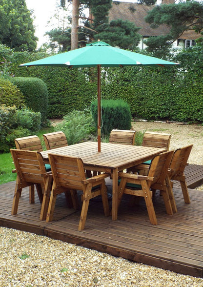 Charles Taylor 8 Seat Deluxe Chair Scandinavian Redwood Square Garden Furniture
