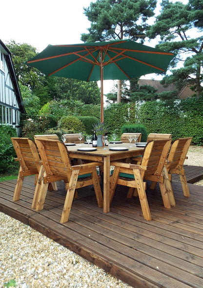 Charles Taylor 8 Seat Deluxe Chair Scandinavian Redwood Square Garden Furniture