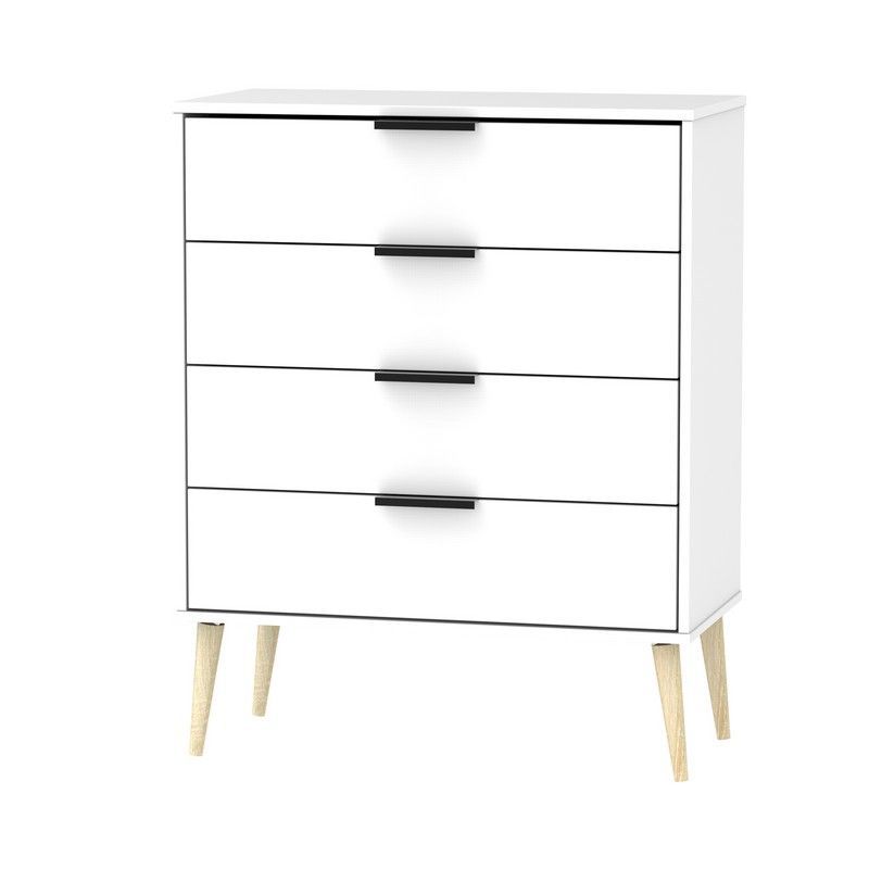 Swift Drayton Chest of Drawers White 4 Drawers