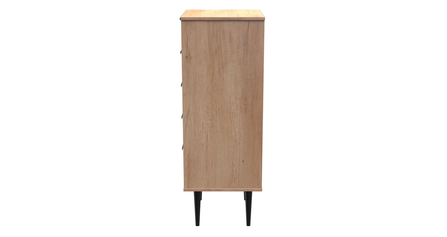 Hong Kong B Tall Tallboy Dark Oak 5 Drawers 109cm