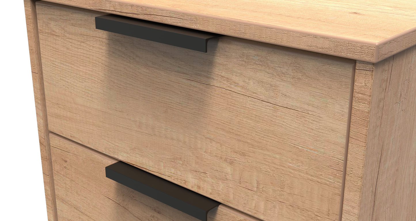 Hong Kong B Tall Tallboy Dark Oak 5 Drawers 109cm