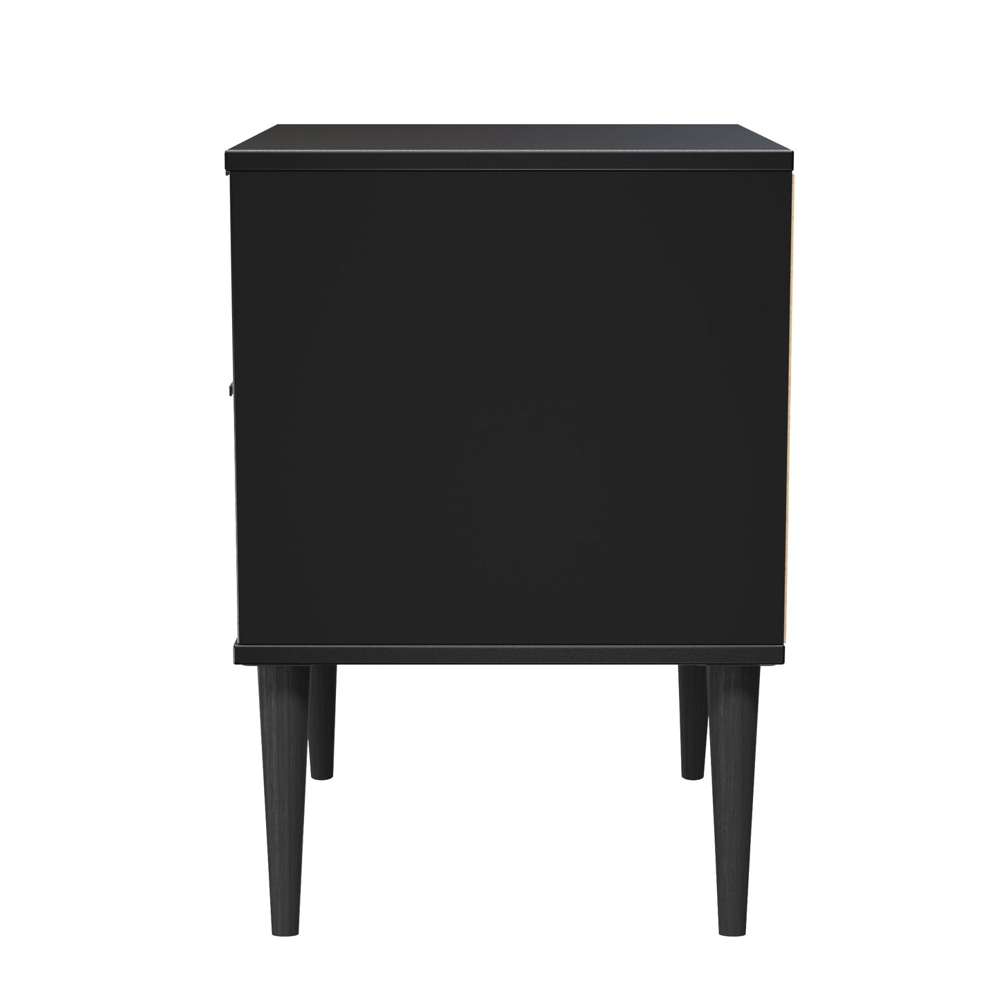 Hong Kong B Bedside Table Black 2 Drawers 60cm