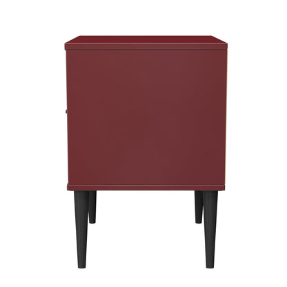 Hong Kong B Side Table Red 2 Drawers 60cm
